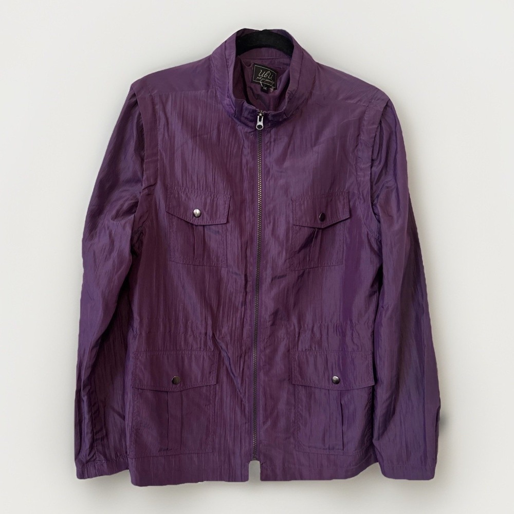 UBU Pack Your Personality 2-in-1 Windbreaker Jacket Vest Purple Women M 60510